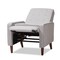 Baxton Studio Mathias Mid-century Modern Light Grey Upholstered Lounge Chair 143-8135 - alternate 3